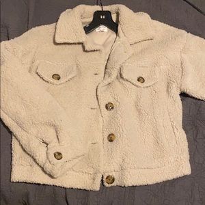 Sherpa Mid Length Coat Hippie Rose